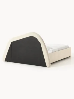 Cama tapizada en tejido bouclé Gary