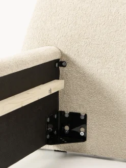Cama tapizada en tejido bouclé Gary