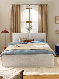 Cama tapizada en tejido bouclé Dream