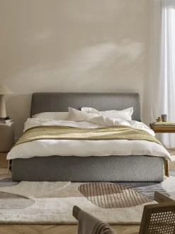 Cama tapizada en tejido bouclé Cloud