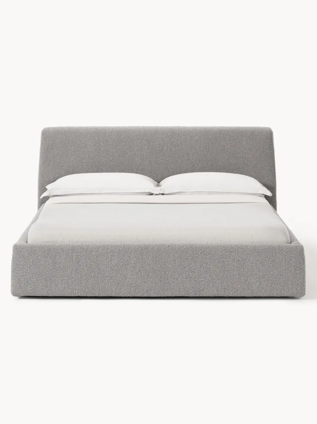 Cama tapizada en tejido bouclé Cloud