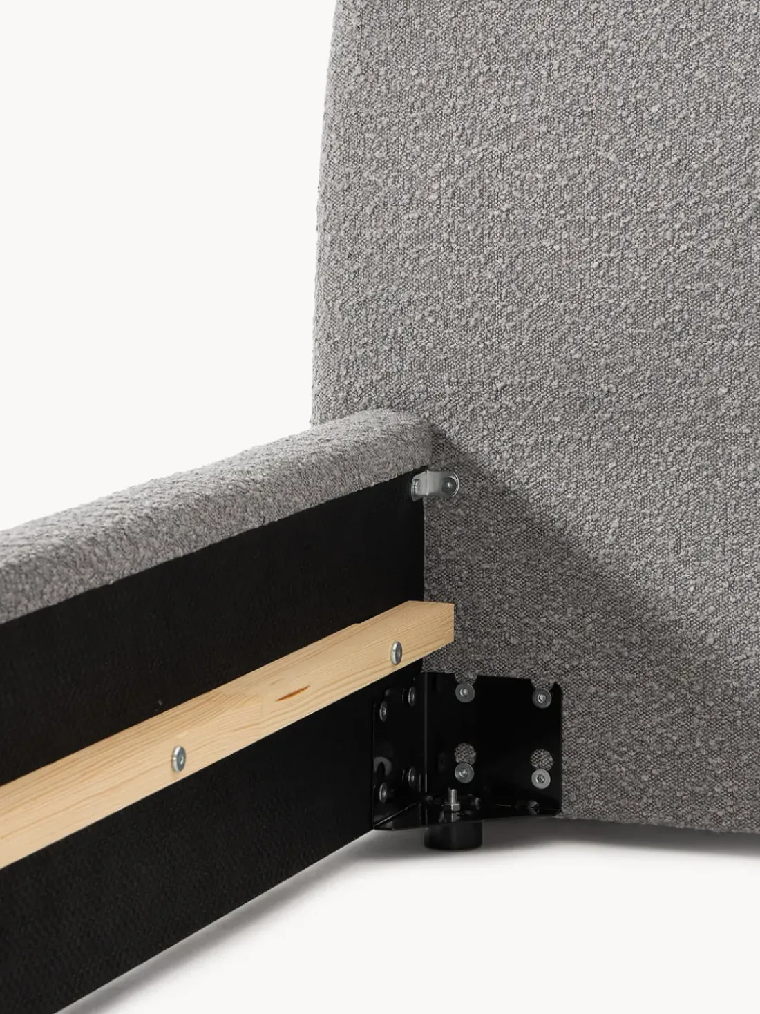 Cama tapizada en tejido bouclé Cloud