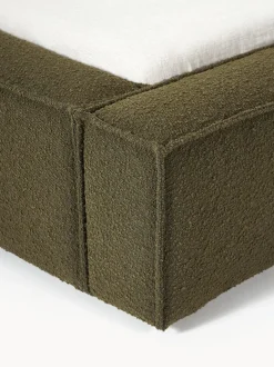 Cama tapizada en tejido bouclé Lennon