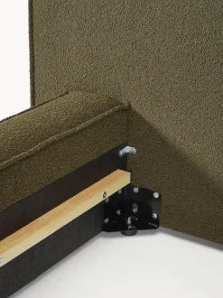 Cama tapizada en tejido bouclé Lennon