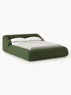 Cama tapizada en tejido bouclé Sofia