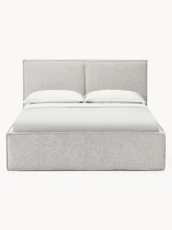 Cama tapizada en tejido bouclé con espacio de almacenamiento Dream