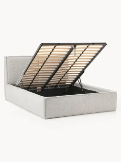 Cama tapizada en tejido bouclé con espacio de almacenamiento Dream