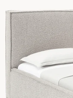 Cama tapizada en tejido bouclé con espacio de almacenamiento Dream