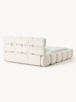 Cama tapizada en tejido bouclé Tayla