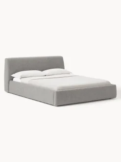 Cama tapizada en tejido bouclé con espacio de almacenaje Cloud