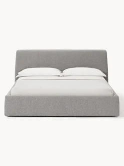 Cama tapizada en tejido bouclé con espacio de almacenaje Cloud