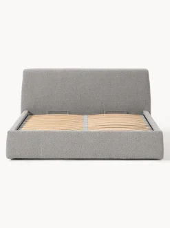 Cama tapizada en tejido bouclé con espacio de almacenaje Cloud