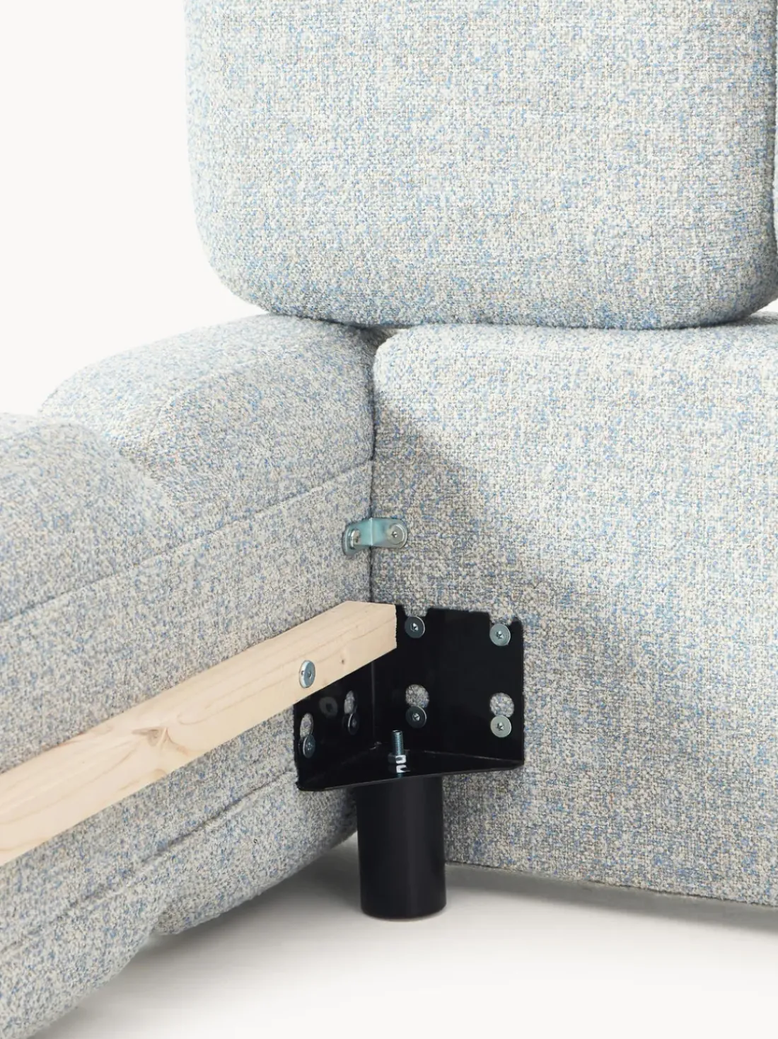 Cama tapizada en tejido bouclé Tayla