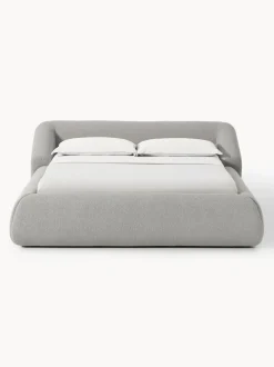Cama tapizada en tejido bouclé Sofia