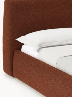 Cama tapizada en tejido bouclé Cloud