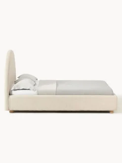Cama tapizada en tejido bouclé Ebba