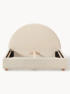 Cama tapizada en tejido bouclé Ebba