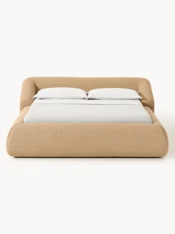 Cama tapizada en tejido bouclé Sofia
