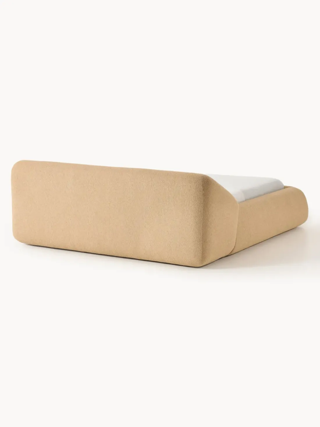 Cama tapizada en tejido bouclé Sofia