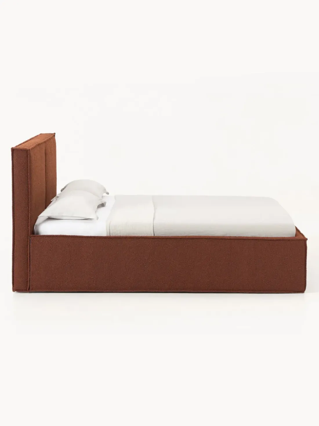 Cama tapizada en tejido bouclé Dream
