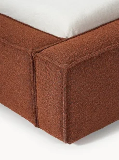 Cama tapizada en tejido bouclé Lennon