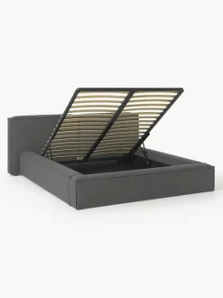 Cama tapizada Lennon, con espacio de almacenamiento
