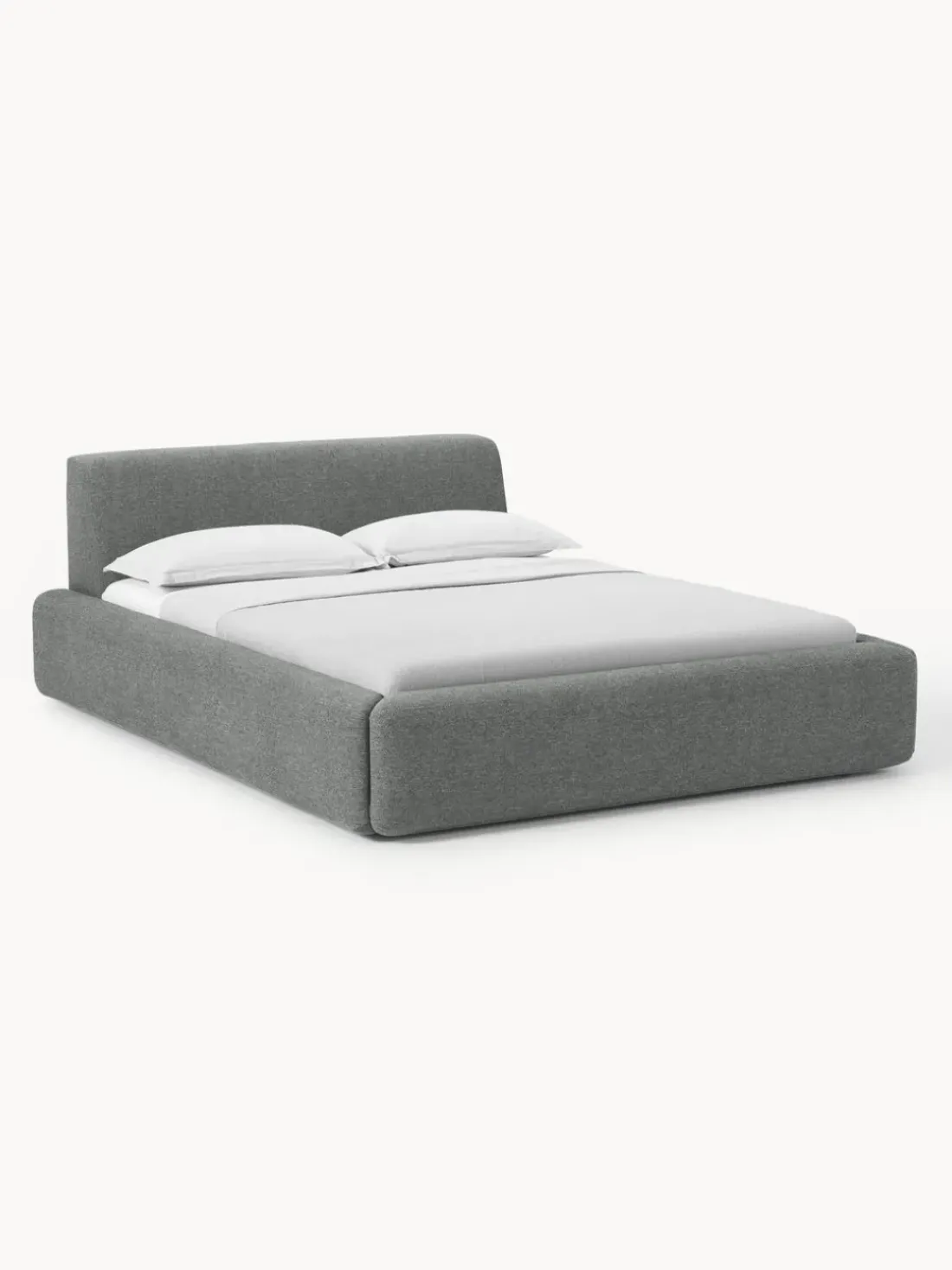 Cama tapizada Melva, con espacio de almacenamiento