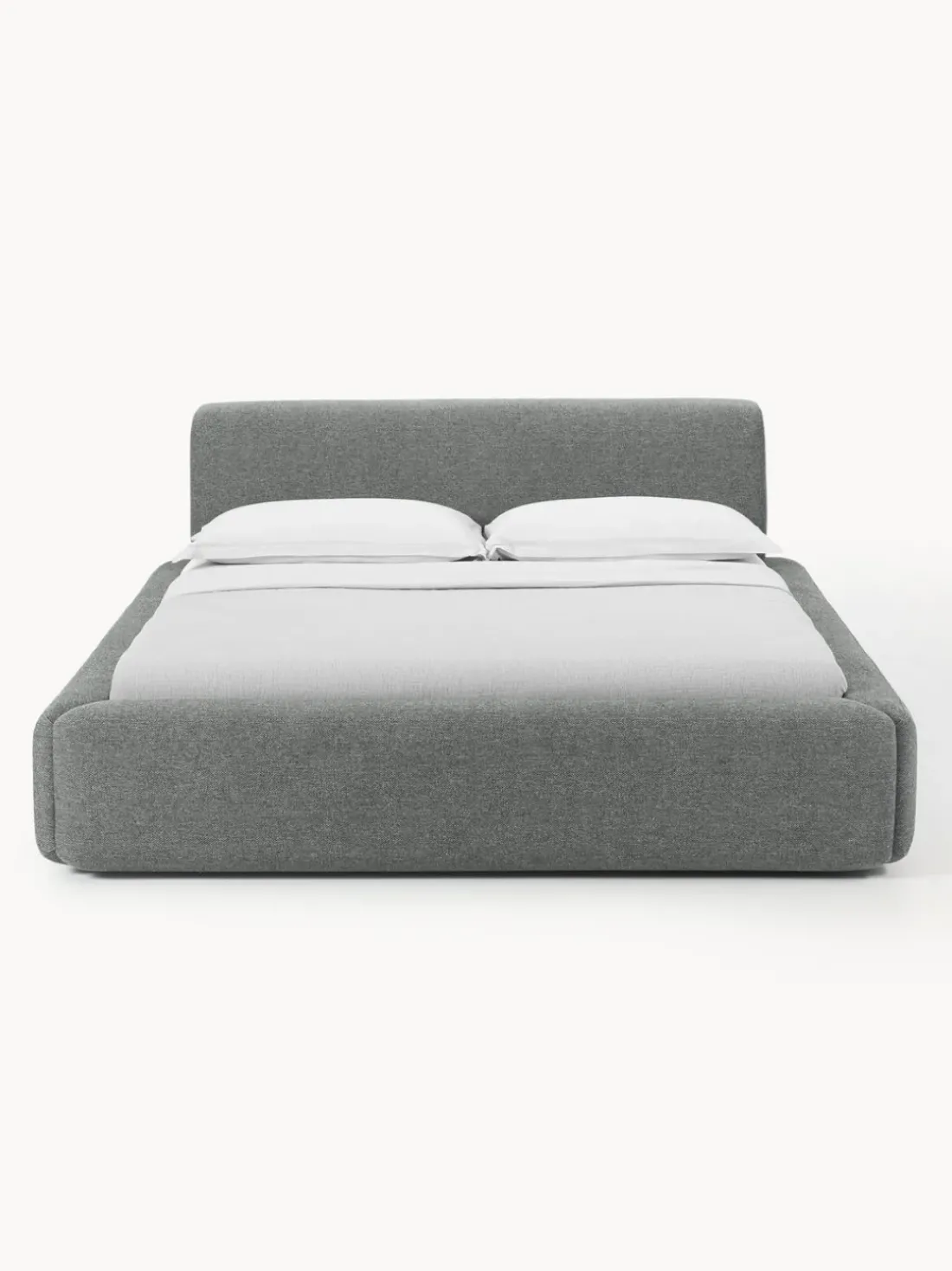 Cama tapizada Melva, con espacio de almacenamiento