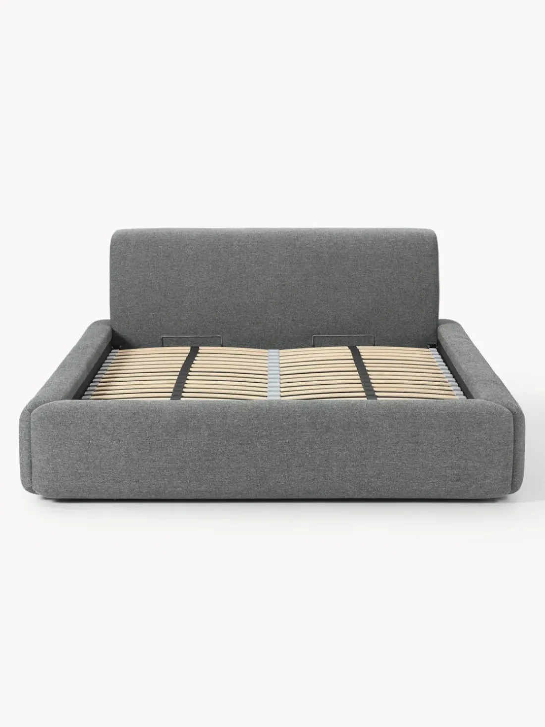Cama tapizada Melva, con espacio de almacenamiento