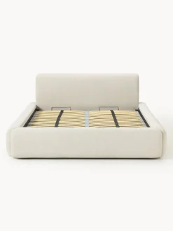 Cama tapizada Melva, con espacio de almacenamiento