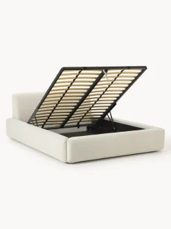 Cama tapizada Melva, con espacio de almacenamiento