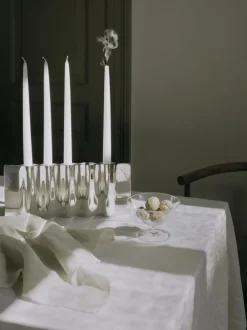 Candelabro de acero inoxidable Ripply