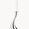 Candelabro de acero inoxidable con forma orgánica Cobra, 40 cm
