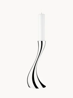 Candelabro de acero inoxidable con forma orgánica Cobra, 40 cm