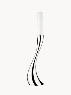 Candelabro de acero inoxidable con forma orgánica Cobra, 50 cm