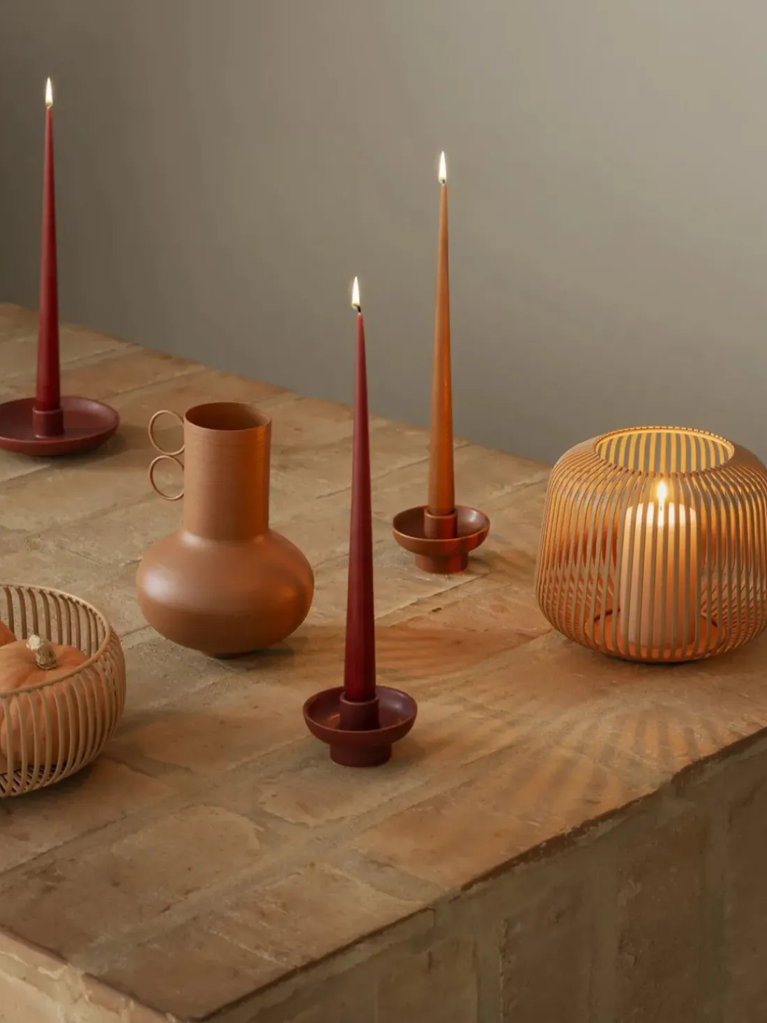 Candelabro de cerámica Vela