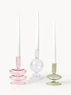 Candelabros de forma orgánica Clea, 3 uds.