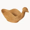 Cesta artesanal de ratán Bird