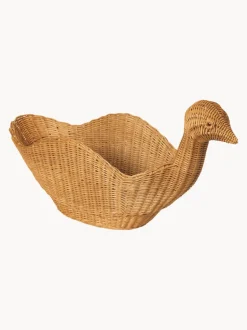 Cesta artesanal de ratán Bird