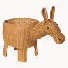 Cesta artesanal de ratán Donkey