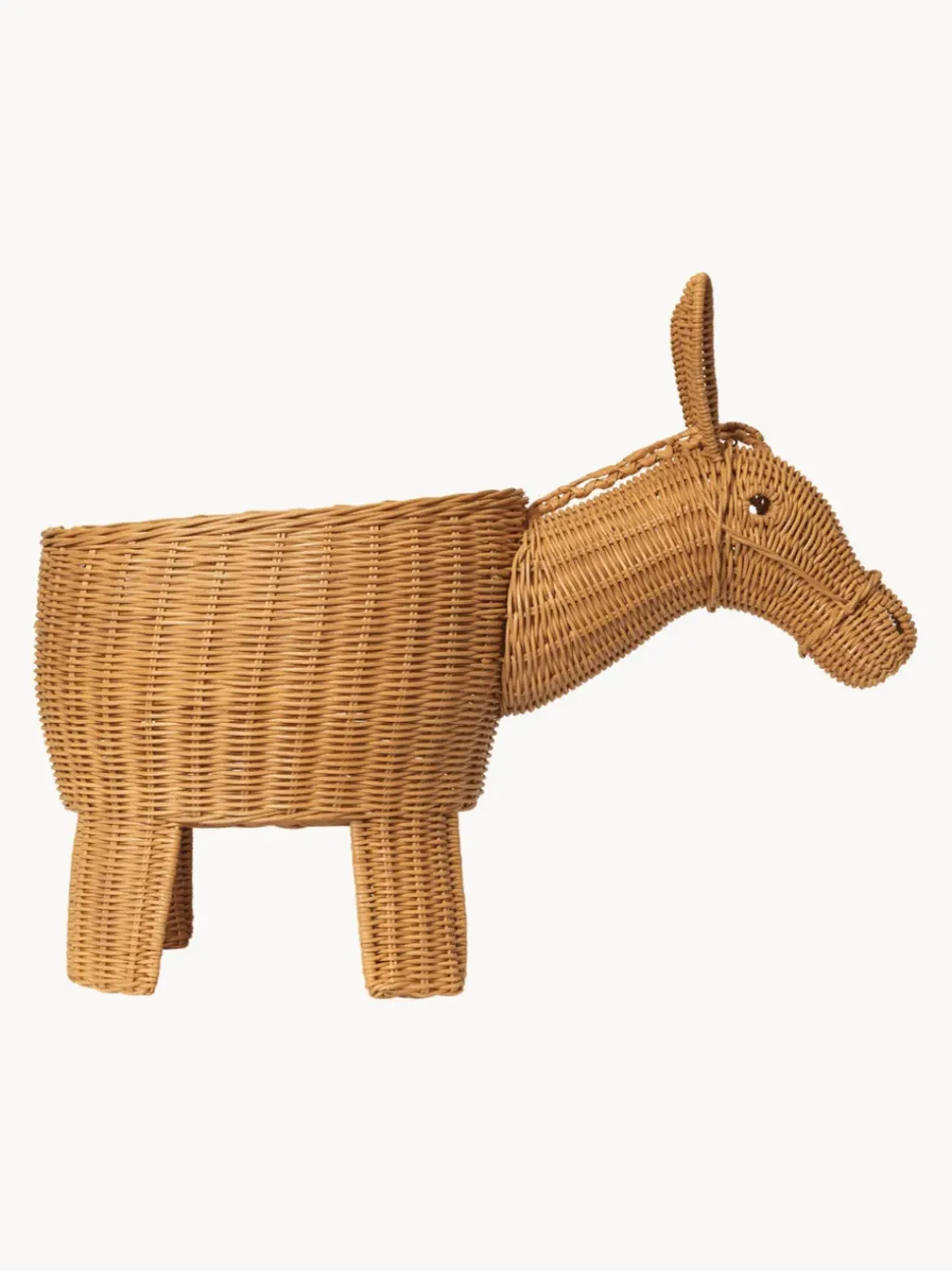 Cesta artesanal de ratán Donkey
