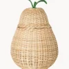 Cesta artesanal de ratán Pear