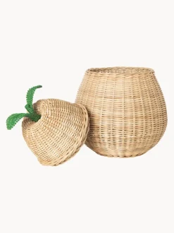 Cesta artesanal de ratán Pear