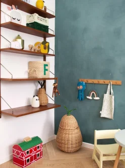 Cesta artesanal de ratán Pear