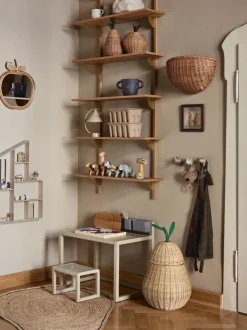 Cesta artesanal de ratán Pear