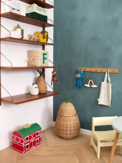 Cesta artesanal de ratán Pear