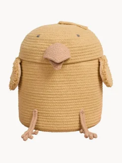 Cesta de almacenamiento artesanal con tapa Charlie the Chicken