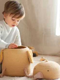 Cesta de almacenamiento artesanal con tapa Charlie the Chicken