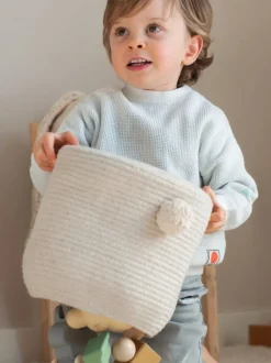 Cesta de almacenamiento artesanal con tapa Rita the Rabbit