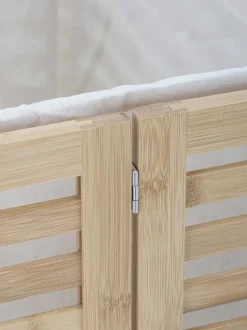 Cesta de lavandería de bambú con bolsa de tela Aden